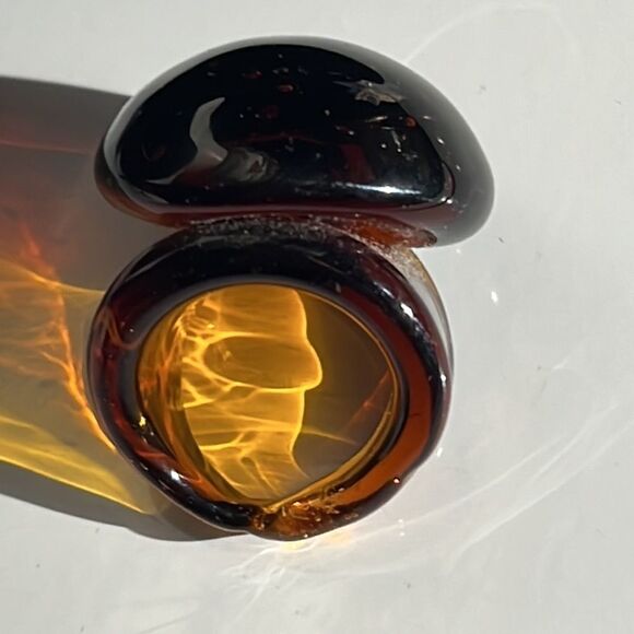 Hand Blown Glass Ring Size 7 - 7.25 - Picture 3 of 15